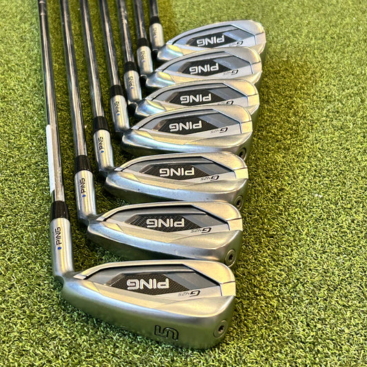 RH Ping G425 Iron Set (5-PW, UW) Blue Dot. Regular Flex Steel.