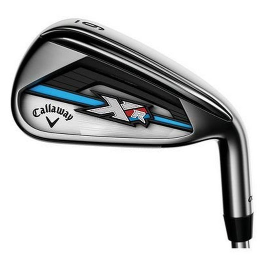 RH Callaway XR OS Iron Set (5-PW, AW). Stiff Flex.