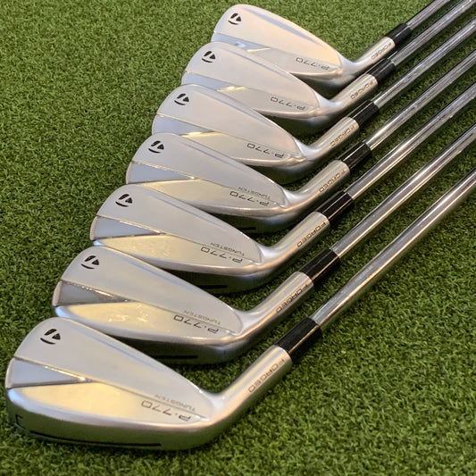 LH Taylormade P770 2023 Iron Set (4-PW). Stiff Flex.