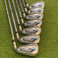 RH Callaway XR OS Iron Set (5-PW, AW). Stiff Flex.