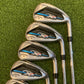 RH Callaway XR OS Iron Set (5-PW, AW). Stiff Flex.