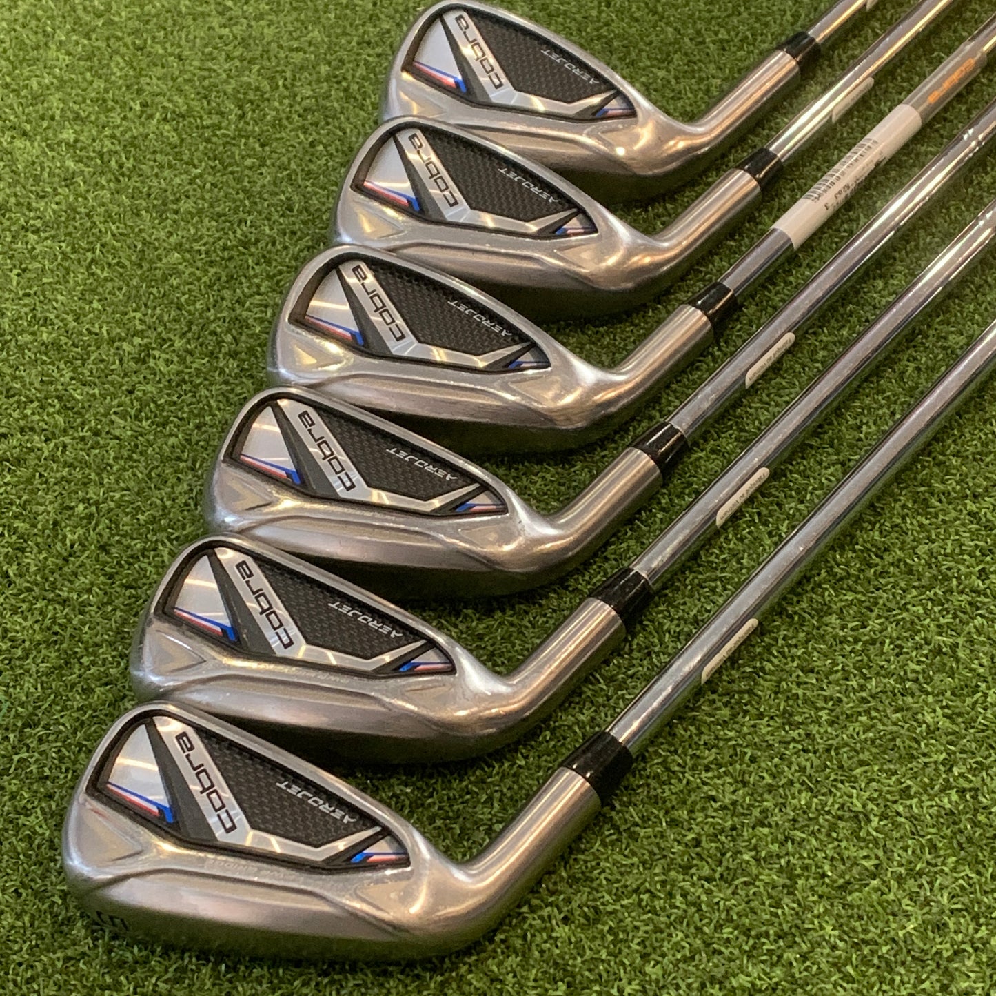 LH Cobra Aerojet Iron Set (5-PW). Stiff Flex.