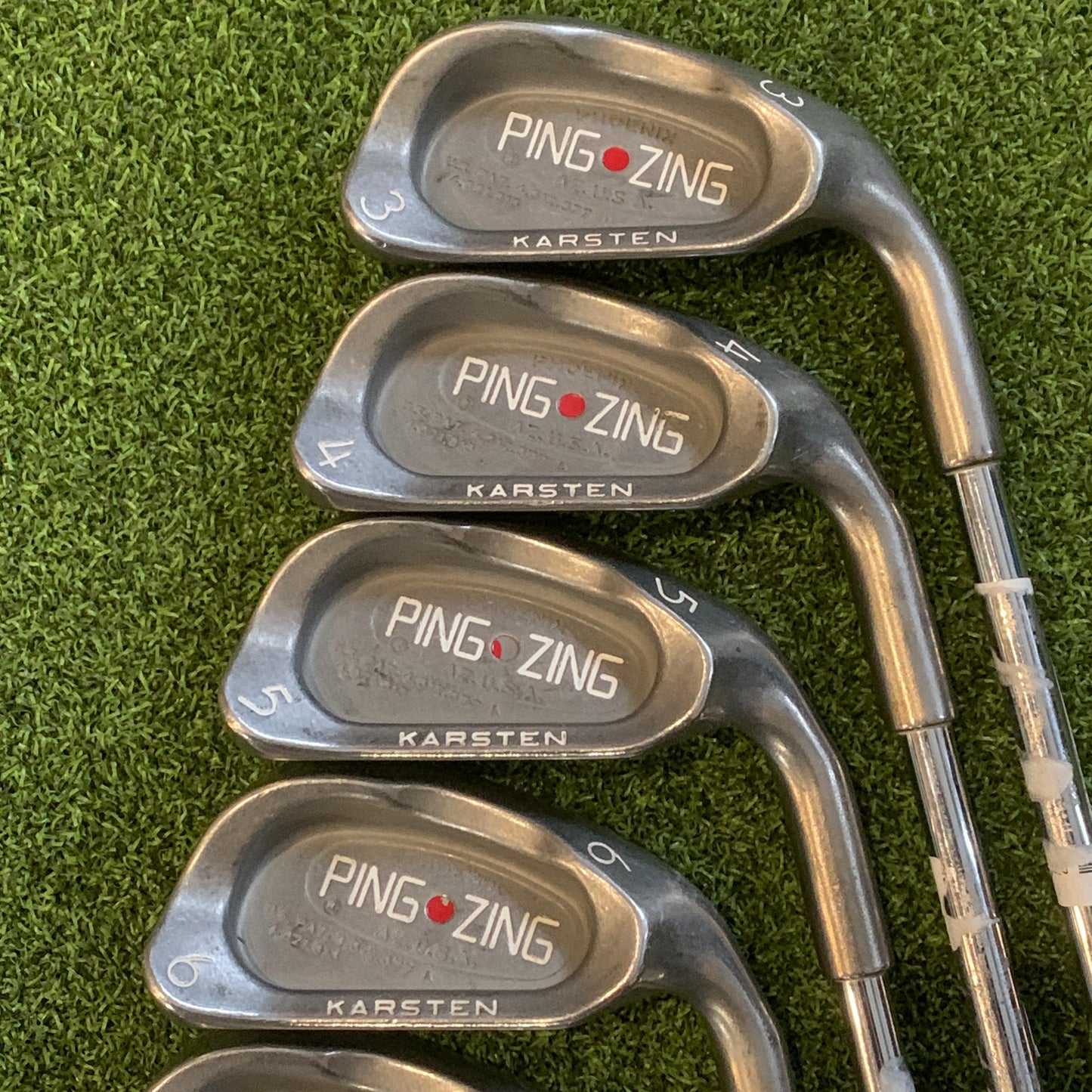 RH Ping Zing Karsten Iron Set (3-W). Regular Flex.