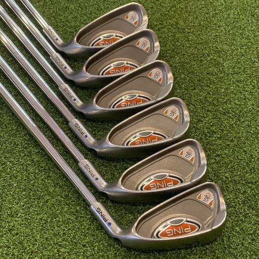 RH Ping G10 Blue Dot Iron Set (5-W). Regular Flex Steel.